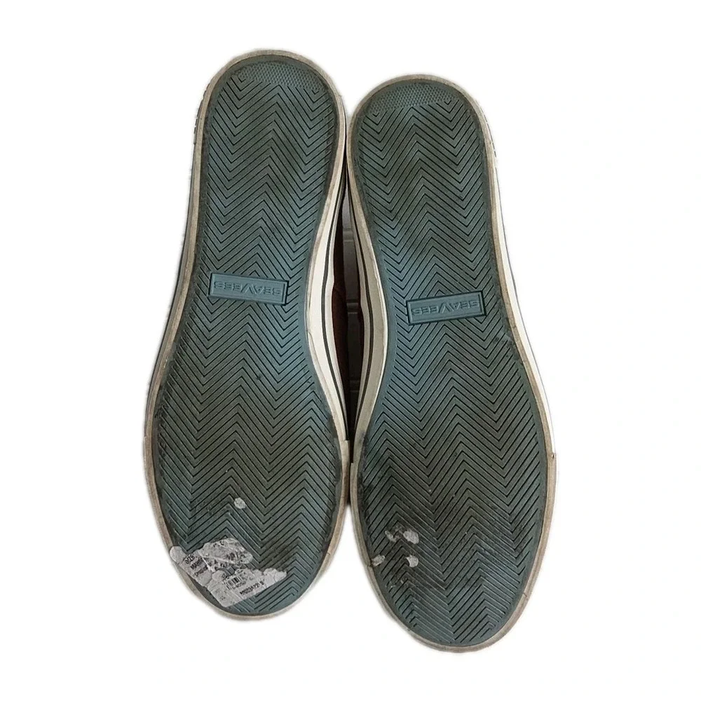 SeaVees Mens Size 10.5 Hermosa Plimsoll Textured MAHOGANY Linen Sneaker